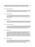Final Exam Prep Questions & Answers 2024