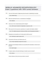 NGR6141 ADVANCED PATHOPHYSIOLOGY Exam 2 questions with 100% correct answers