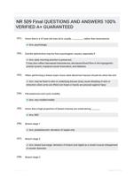 NR 509 Final QUESTIONS AND ANSWERS 100% VERIFIED A+ GUARANTEED