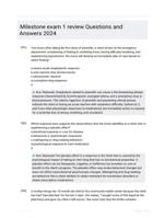 Milestone exam 1 review Questions and Answers 2024