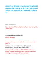 PMHNP-BC BOARDS EXAM REVIEW NEWEST  EXAM 2024-2025 WITH ACTUAL QUESTIONS  AND SOLVED ANSWERS|ALREADY GRADED  A+
