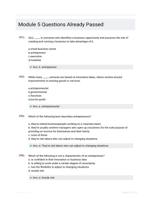 Module 5 Questions Already Passed
