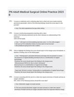 PN Adult Medical Surgical Online Practice 2023 B