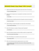 NSG6020 Week 8 Quiz Rated 100% Correct!!