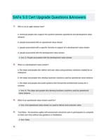 SAFe 5.0 Cert Upgrade Questions &Answers