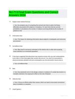 NU-713 Final Exam Questions and Correct Answers 2024