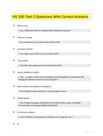 HS 350 Test 2 Questions With Correct Answers