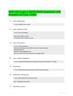 NUR 265  Exam 4 (2023/2024) Questions with Answers ACTUAL EXAM