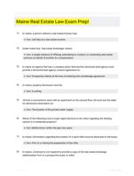 Maine Real Estate Law Exam Prep!