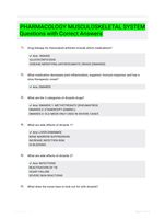PHARMACOLOGY MUSCULOSKELETAL SYSTEM Questions with Correct Answers