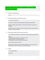 NURS 350 Final Exam Questions with 100% Correct Answers
