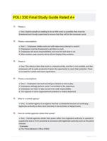 POLI 330 Final Study Guide Rated A+
