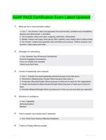ASAP PACE Certification Exam Latest Updated