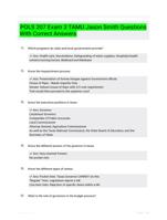 POLS 207 Exam 3 TAMU Jason Smith Questions With Correct Answers