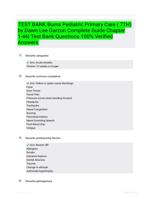 TEST BANK Burns Pediatric Primary Care ( 7TH) by Dawn Lee Garzon Complete Guide Chapter 1-46| Test Bank Questions 100% Veried Answers