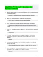 LSUS MHA 710 Exam 4  Questions And Accurate Solutions