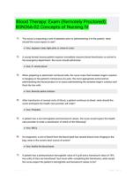 Blood Therapy: Exam (Remotely Proctored): BSN366-02 Concepts of Nursing IV