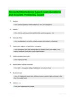 NCCAOM Biomedicine board exam Questions and Answers Verified by Expert