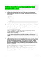 NR511 - Week 7 i Human Camila Baker Case Study Graded A 2024