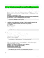 6. NV - Life Insurance Practice Final Examination