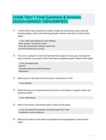 Unitek Term 1 Final Questions & Answers 2023(A+GRADED 100%VERIFIED)
