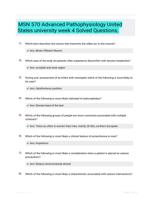 MSN 570 Advanced Pathophysiology United States university week 4 Solved Questions.
