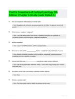 Porth's Essentials of Pathophysiology 5th Edition: Chapter 6 Study Guide Rated A+