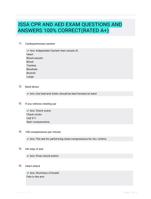 ISSA CPR AND AED EXAM QUESTIONS AND ANSWERS 100% CORRECT(RATED A+)