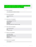 NUR 265  Exam 3  Latest Update 2023/2024  87 Questions  and Answers  A+ Graded