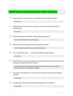 CNPR Exam Prep Questions With Answers