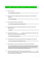 MMSC 438 Exam 2 (with Complete Solutions)