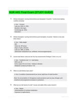 NUR 445: Final Exam (STUDY GUIDE)