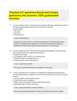 Practice ATI questions Renal and Urinary questions and answers 100% guaranteed success.