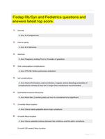 Fisdap Ob/Gyn and Pediatrics questions and answers latest top score.