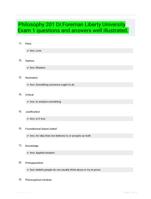 Philosophy 201 Dr.Foreman Liberty University Exam 1 questions and answers well illustrated.