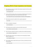 Prophecy RN B v3 Exam Questions And Answers