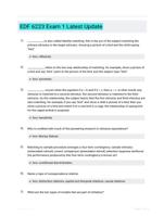 EDF 6223 Exam 1 Latest Update