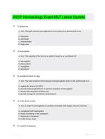 ASCP Hematology Exam-MLT Latest Update