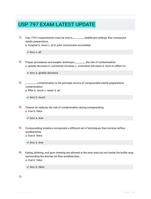 USP 797 EXAM LATEST UPDATE