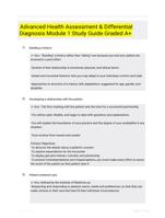 Advanced Health Assessment & Differential Diagnosis Module 1 Study Guide Graded A+