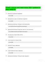 TFM01 statute and rules texas 2021 updated to pass rated A+
