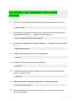 ACI Written Exam questions with correct answers
