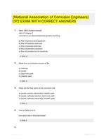 (National Association of Corrosion Engineers) CP2 EXAM WITH CORRECT  ANSWERS