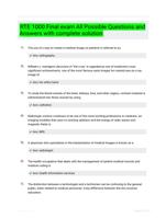 RTE 1000 Final exam All Possible Questions and Answers with complete solution