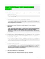 ASAP ED 500 Exam 2023 Questions and Answers