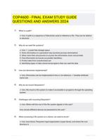 COP4600 - FINAL EXAM STUDY GUIDE QUESTIONS AND ANSWERS 2024
