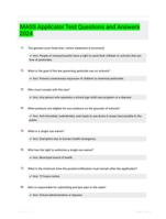 MASS Applicator Test Questions and Answers 2024