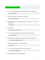 NHA and Core Exam