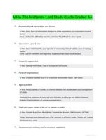 MHA 706 Midterm- Lord Study Guide Graded A+