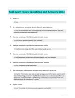 final exam review Questions and Answers 2024